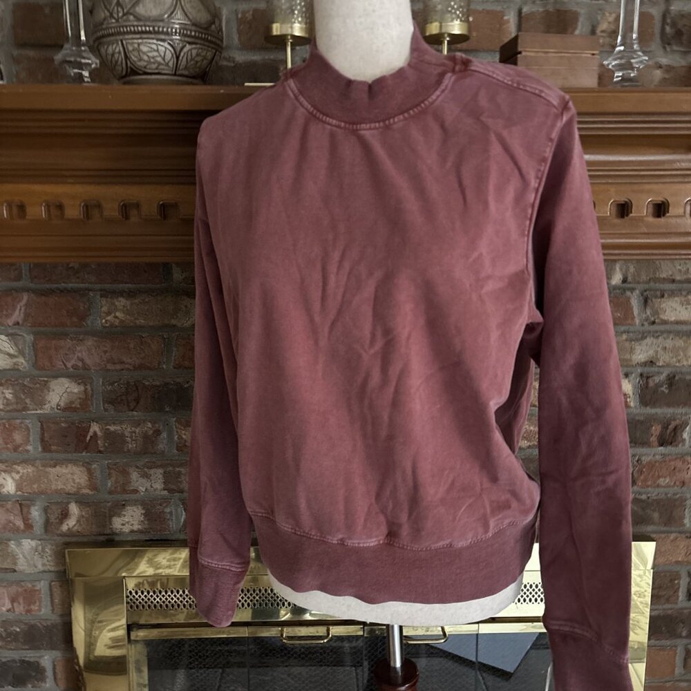 MPG Sports Distressed Red Wine Sweatshirt Size Large New - Picture 2 of 7